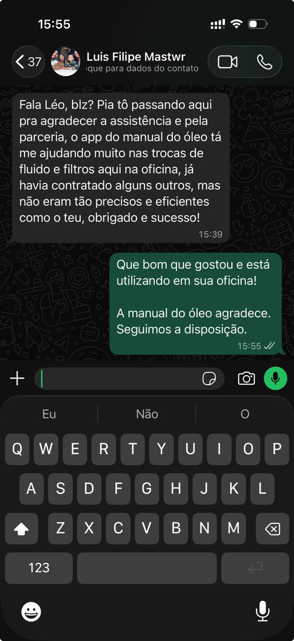 Depoimento de Luis Filipe M. via WhatsApp